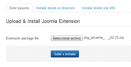 instalación jotcache joomla velocidad