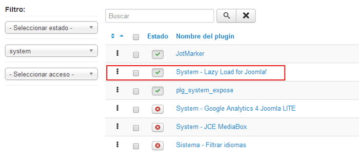 lazy load optimización imágenes joomla