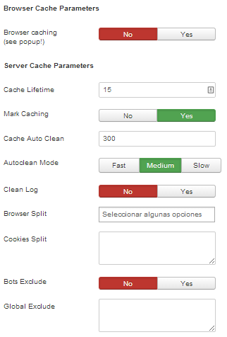 configuración plugin jotcache Joomla velocidad